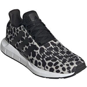 Adidas Women's Black and White Leopard Swift Run 1.0 Sneakers